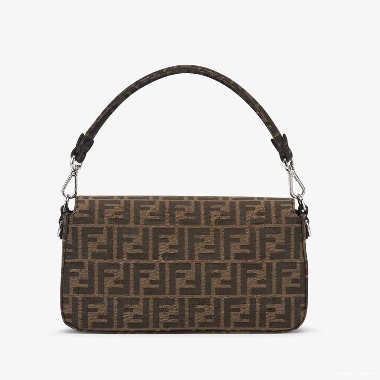Affordable Medium Fabric Pokmon Fendi In FF Brown Motif Baguette Yellow Dragon Bag 0728